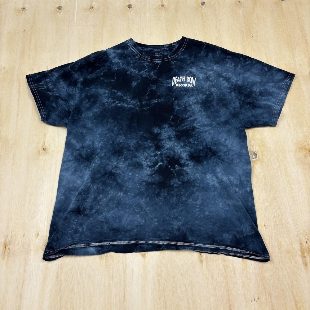 Death Row Records 2021 Shirt Mens XL Black Tie Dye Rap Music Graphic Tee T-Shirt
